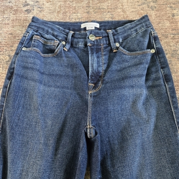 Good American Good Legs Chewed Hem Raw Denim High Rise Sculpting Skinny Jeans 2 - Picture 5 of 10